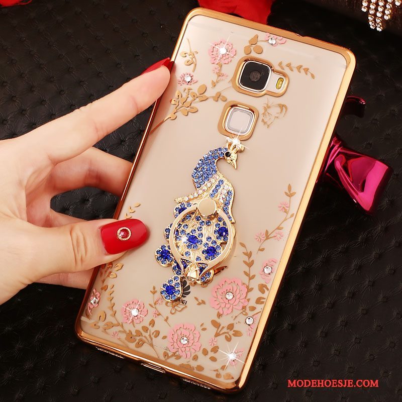 Hoesje Huawei Mate S Strass Telefoon Goud, Hoes Huawei Mate S Bescherming