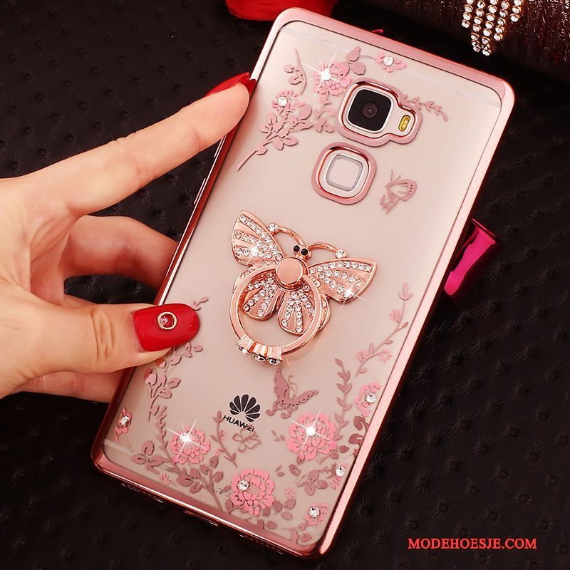 Hoesje Huawei Mate S Strass Telefoon Goud, Hoes Huawei Mate S Bescherming