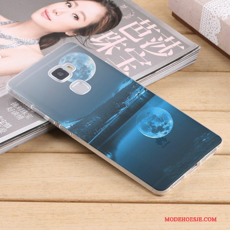 Hoesje Huawei Mate S Zacht Trend Blauw, Hoes Huawei Mate S Bescherming Telefoon Anti-fall