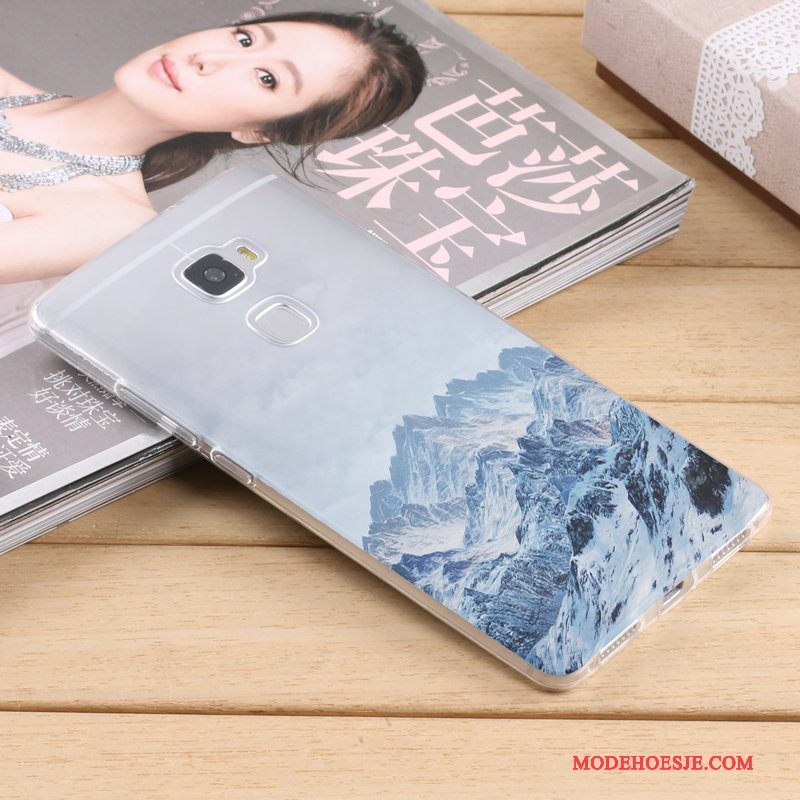 Hoesje Huawei Mate S Zacht Trend Blauw, Hoes Huawei Mate S Bescherming Telefoon Anti-fall