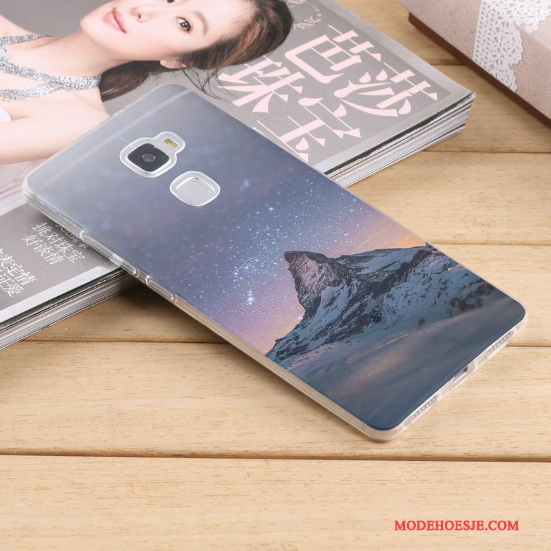 Hoesje Huawei Mate S Zacht Trend Blauw, Hoes Huawei Mate S Bescherming Telefoon Anti-fall