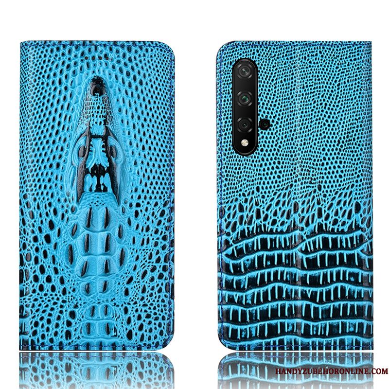 Hoesje Huawei Nova 5t Bescherming Krokodiltelefoon, Hoes Huawei Nova 5t Leer Anti-fall