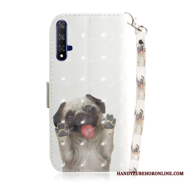Hoesje Huawei Nova 5t Folio Anti-falltelefoon, Hoes Huawei Nova 5t Bescherming Groen Mooie