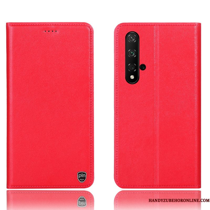 Hoesje Huawei Nova 5t Folio Telefoon Anti-fall, Hoes Huawei Nova 5t Zakken Geel