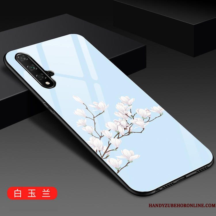 Hoesje Huawei Nova 5t Mode Verstelefoon, Hoes Huawei Nova 5t Blauw Glas