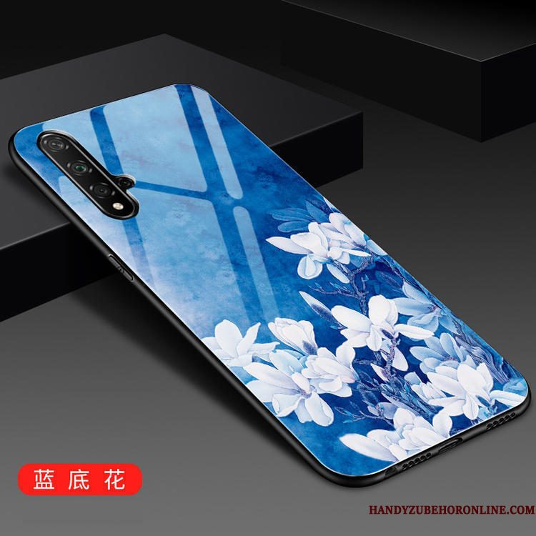 Hoesje Huawei Nova 5t Mode Verstelefoon, Hoes Huawei Nova 5t Blauw Glas