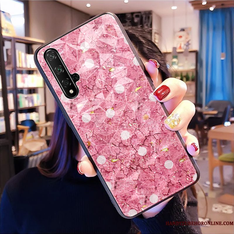 Hoesje Huawei Nova 5t Ruit Patroon, Hoes Huawei Nova 5t Net Red Zwart