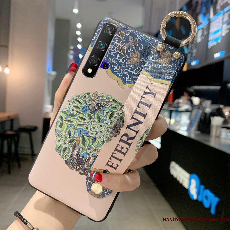 Hoesje Huawei Nova 5t Spotprent Roodtelefoon, Hoes Huawei Nova 5t Bescherming Etnische Wind