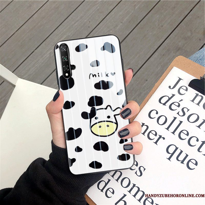 Hoesje Huawei Nova 5t Spotprent Telefoon Koe, Hoes Huawei Nova 5t Bescherming Net Red Anti-fall