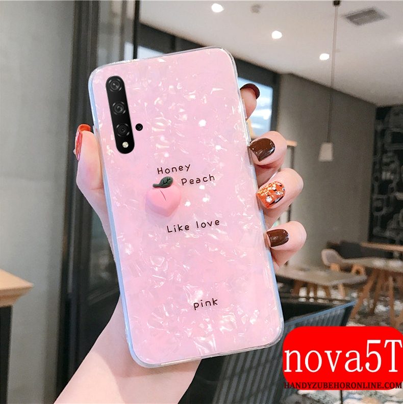 Hoesje Huawei Nova 5t Zacht Trendy Merk Anti-fall, Hoes Huawei Nova 5t Siliconen Trend Net Red