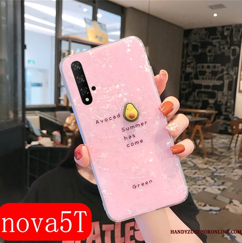 Hoesje Huawei Nova 5t Zacht Trendy Merk Anti-fall, Hoes Huawei Nova 5t Siliconen Trend Net Red