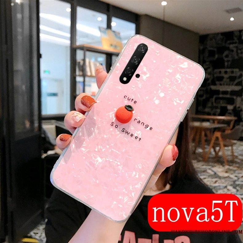 Hoesje Huawei Nova 5t Zacht Trendy Merk Anti-fall, Hoes Huawei Nova 5t Siliconen Trend Net Red