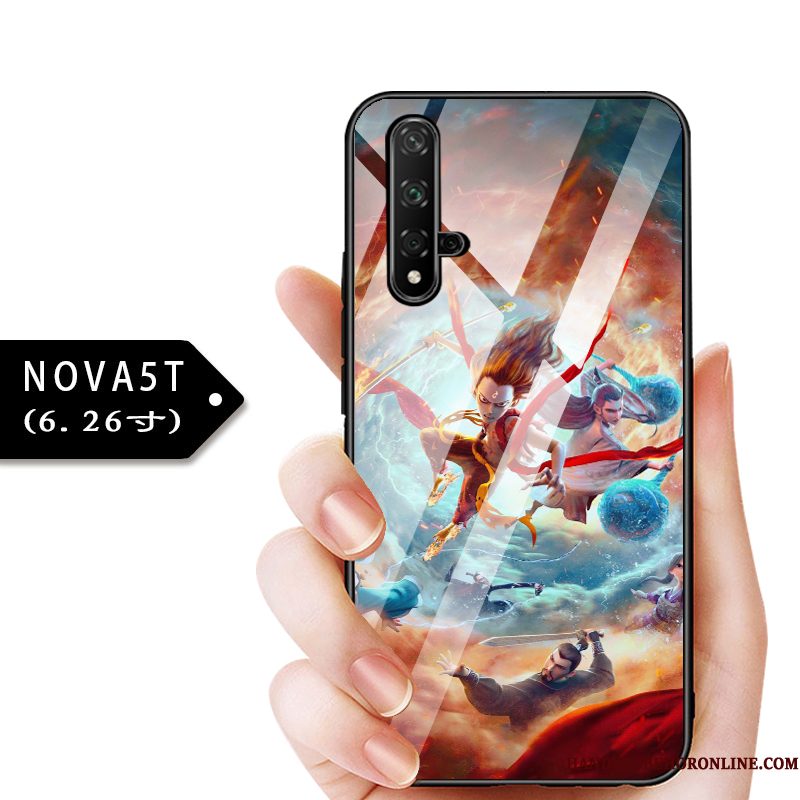 Hoesje Huawei Nova 5t Zakken Telefoon Kind, Hoes Huawei Nova 5t Bescherming Blauw Glas