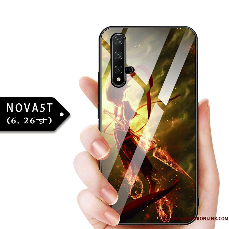 Hoesje Huawei Nova 5t Zakken Telefoon Kind, Hoes Huawei Nova 5t Bescherming Blauw Glas