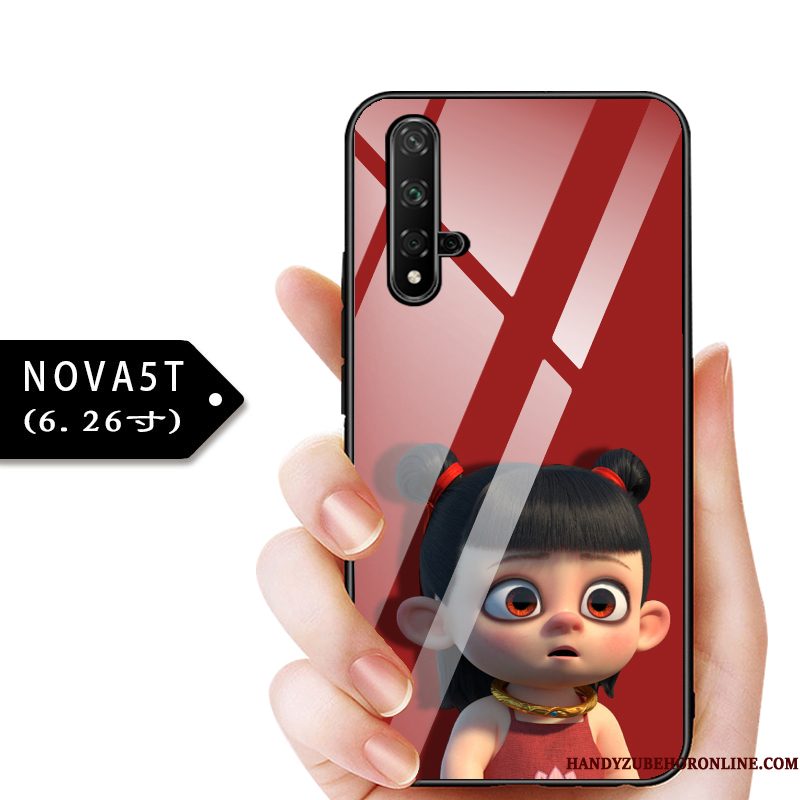 Hoesje Huawei Nova 5t Zakken Telefoon Kind, Hoes Huawei Nova 5t Bescherming Blauw Glas