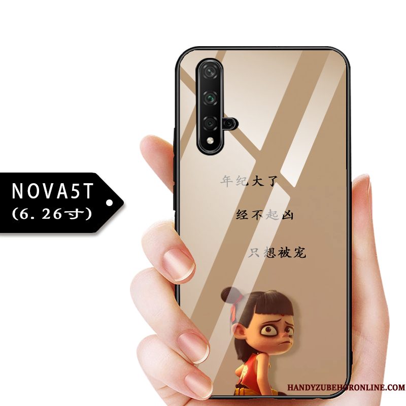 Hoesje Huawei Nova 5t Zakken Telefoon Kind, Hoes Huawei Nova 5t Bescherming Blauw Glas