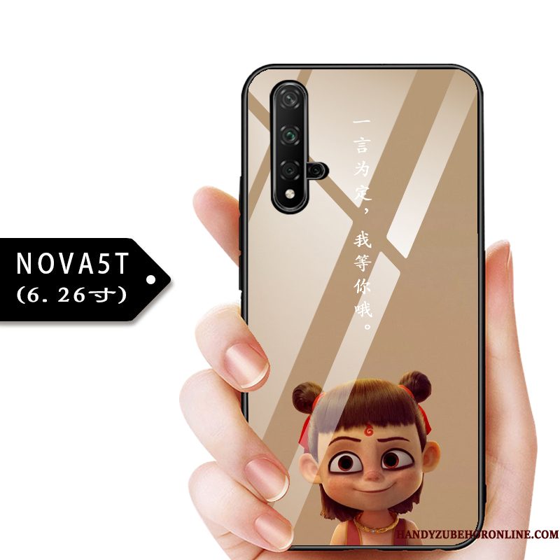 Hoesje Huawei Nova 5t Zakken Telefoon Kind, Hoes Huawei Nova 5t Bescherming Blauw Glas