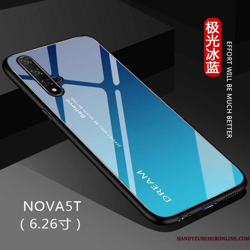 Hoesje Huawei Nova 5t Zakken Verloop Zwart, Hoes Huawei Nova 5t Bescherming Pastelefoon