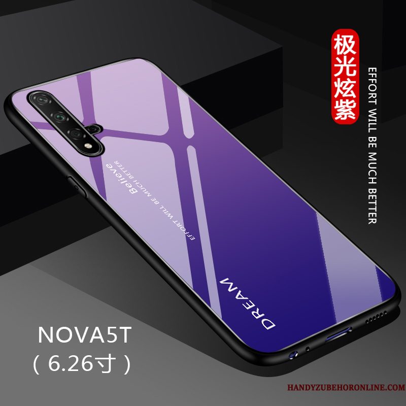 Hoesje Huawei Nova 5t Zakken Verloop Zwart, Hoes Huawei Nova 5t Bescherming Pastelefoon