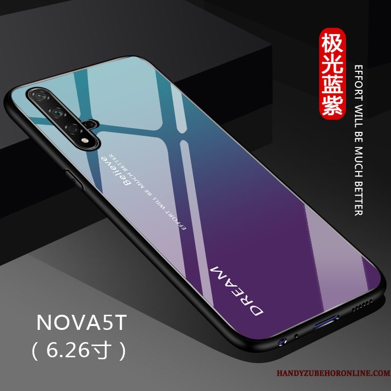 Hoesje Huawei Nova 5t Zakken Verloop Zwart, Hoes Huawei Nova 5t Bescherming Pastelefoon