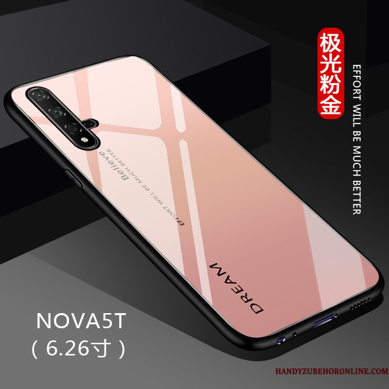 Hoesje Huawei Nova 5t Zakken Verloop Zwart, Hoes Huawei Nova 5t Bescherming Pastelefoon