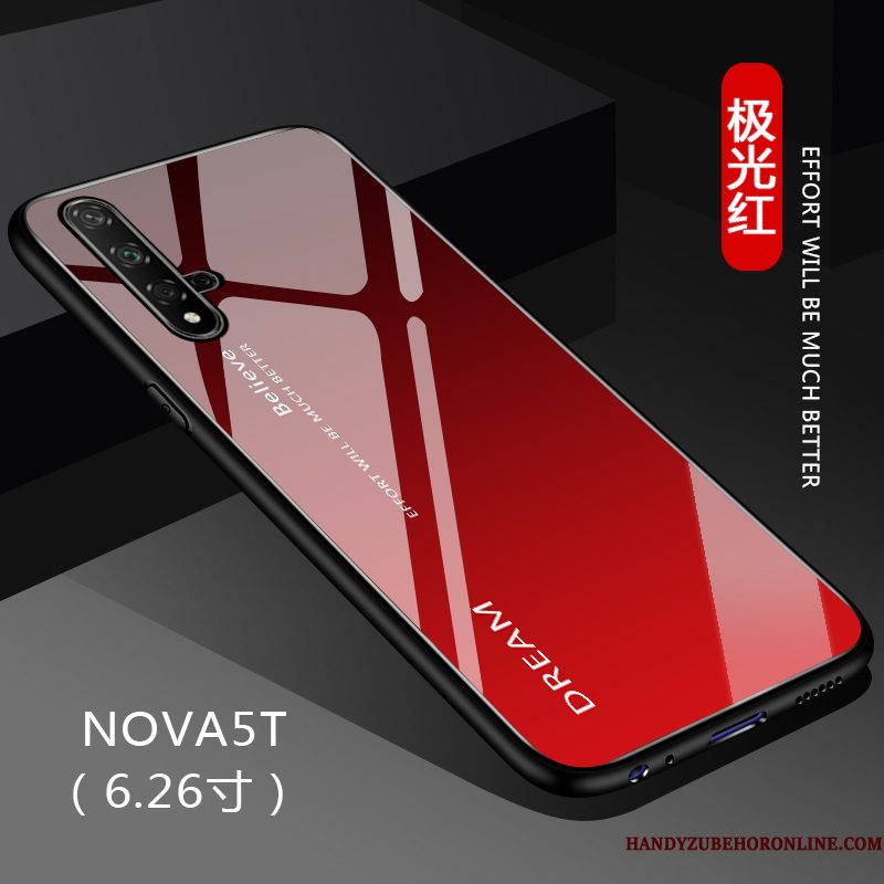 Hoesje Huawei Nova 5t Zakken Verloop Zwart, Hoes Huawei Nova 5t Bescherming Pastelefoon