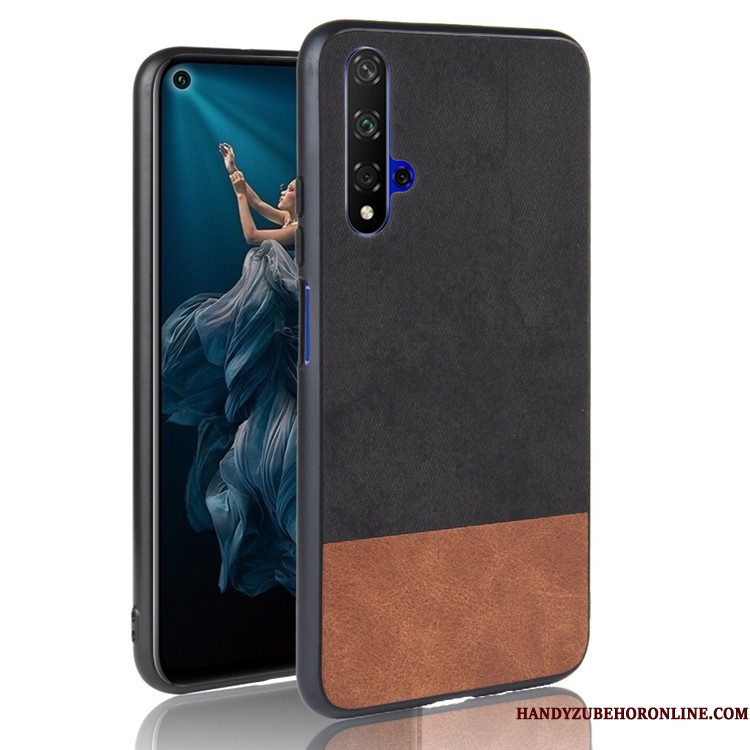 Hoesje Huawei Nova 5t Zakken Zwart Gemengde Kleuren, Hoes Huawei Nova 5t Bescherming Trendtelefoon