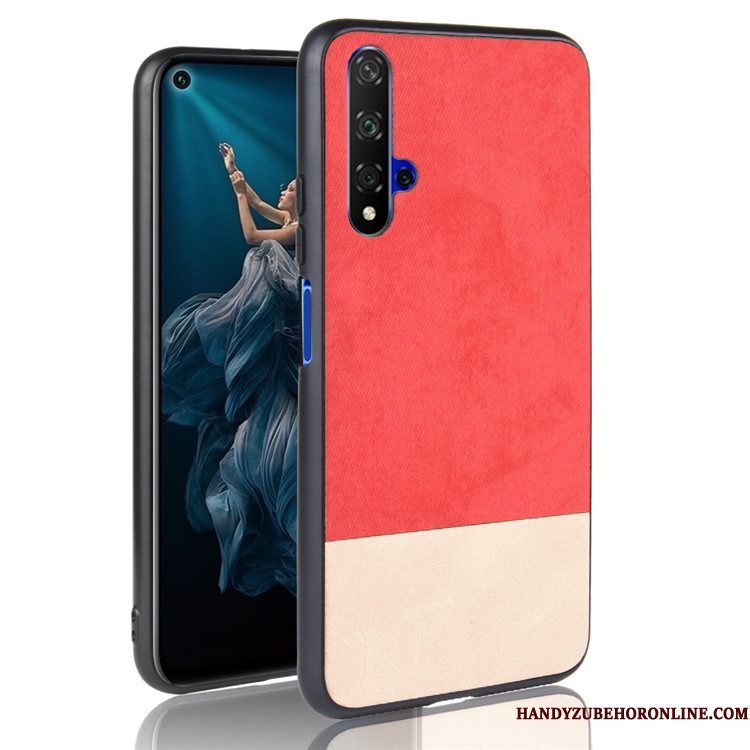 Hoesje Huawei Nova 5t Zakken Zwart Gemengde Kleuren, Hoes Huawei Nova 5t Bescherming Trendtelefoon