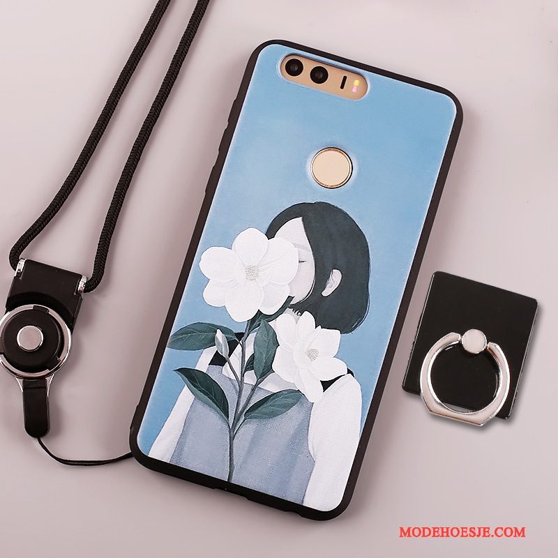 Hoesje Huawei Nova Bescherming Hanger Roze, Hoes Huawei Nova Zacht Anti-falltelefoon