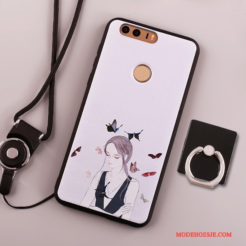 Hoesje Huawei Nova Bescherming Hanger Roze, Hoes Huawei Nova Zacht Anti-falltelefoon