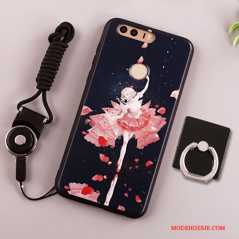 Hoesje Huawei Nova Bescherming Hanger Roze, Hoes Huawei Nova Zacht Anti-falltelefoon