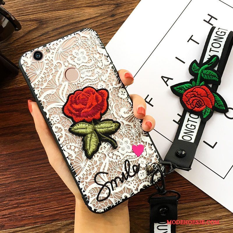 Hoesje Huawei Nova Bescherming Jeugd Hanger, Hoes Huawei Nova Bloemen Wit