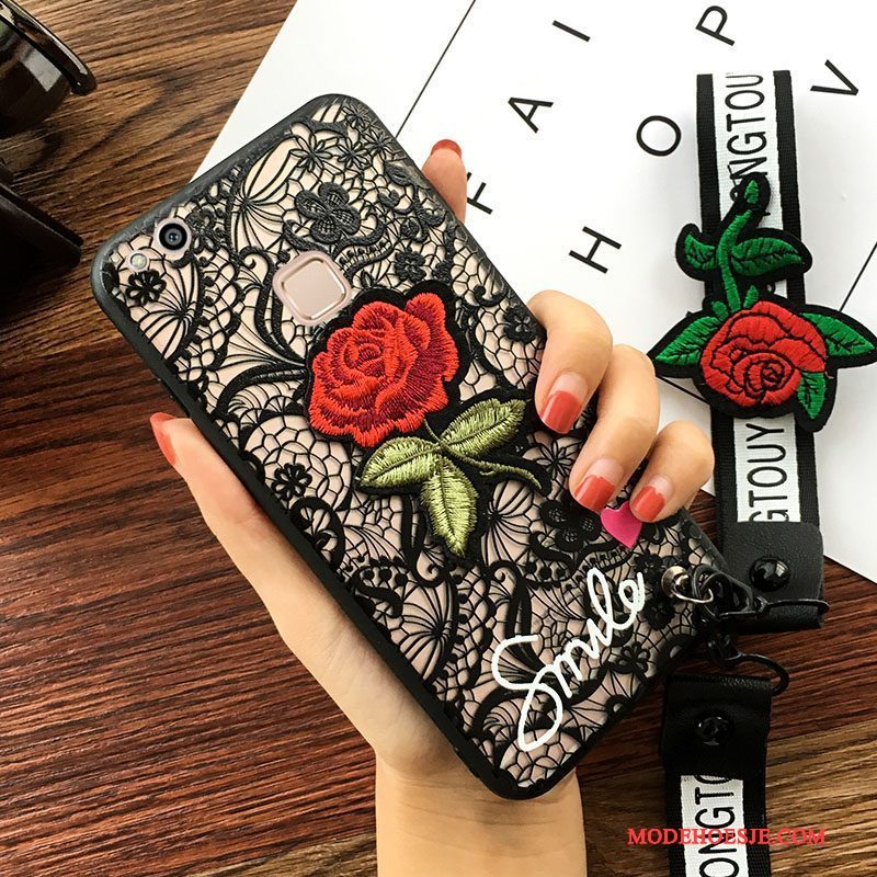 Hoesje Huawei Nova Bescherming Jeugd Hanger, Hoes Huawei Nova Bloemen Wit