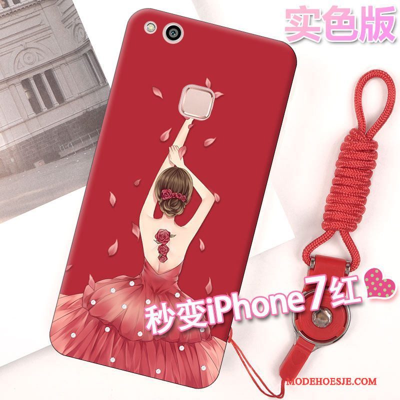 Hoesje Huawei Nova Bescherming Rood Anti-fall, Hoes Huawei Nova Zacht Telefoon Hanger