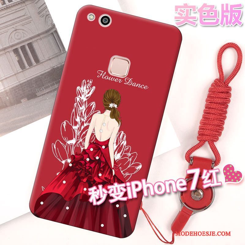 Hoesje Huawei Nova Bescherming Rood Anti-fall, Hoes Huawei Nova Zacht Telefoon Hanger