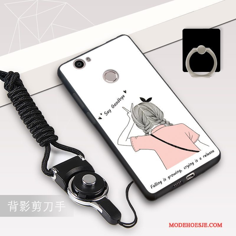 Hoesje Huawei Nova Bescherming Telefoon Hanger, Hoes Huawei Nova Zacht Roze Zwart