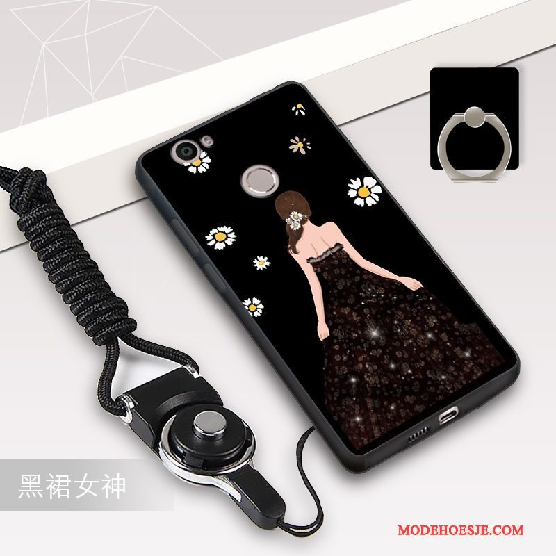 Hoesje Huawei Nova Bescherming Telefoon Hanger, Hoes Huawei Nova Zacht Roze Zwart