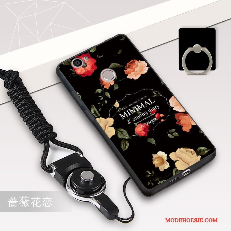 Hoesje Huawei Nova Bescherming Telefoon Hanger, Hoes Huawei Nova Zacht Roze Zwart