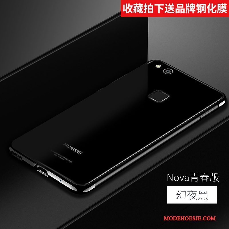 Hoesje Huawei Nova Siliconen Anti-fall Jeugd, Hoes Huawei Nova Zacht Blauwtelefoon