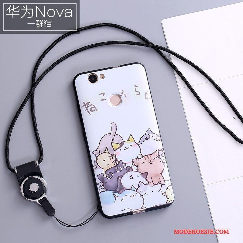 Hoesje Huawei Nova Siliconen Telefoon Anti-fall, Hoes Huawei Nova Bescherming Jeugd Wit