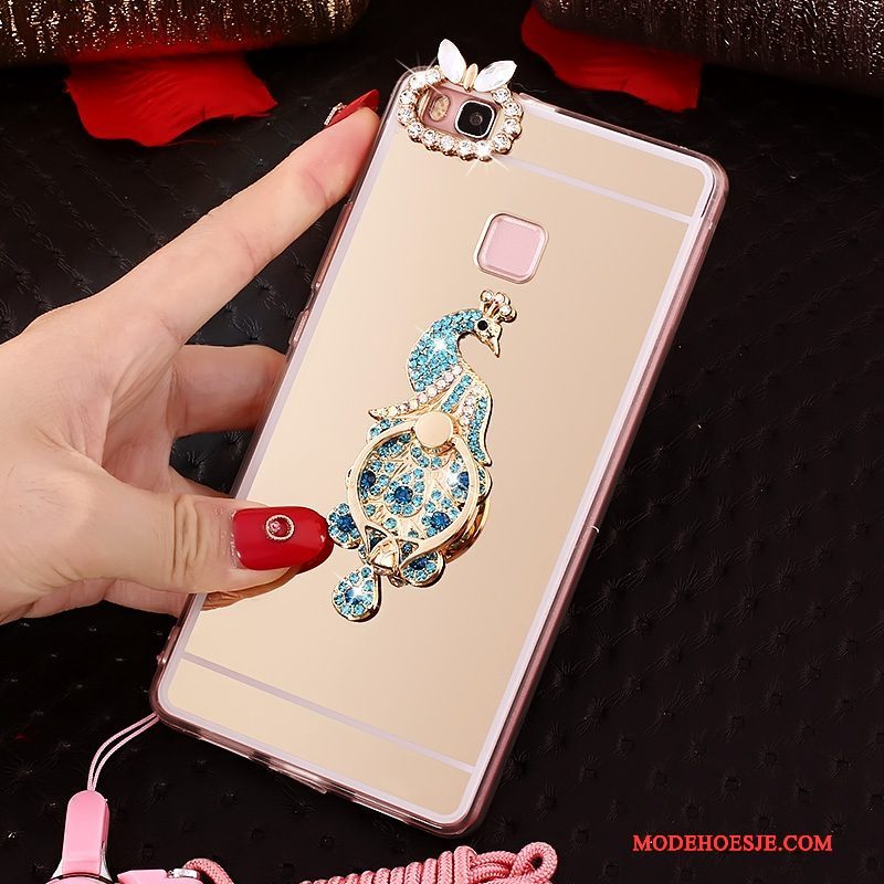 Hoesje Huawei Nova Zacht Anti-falltelefoon, Hoes Huawei Nova Siliconen Ring Roze