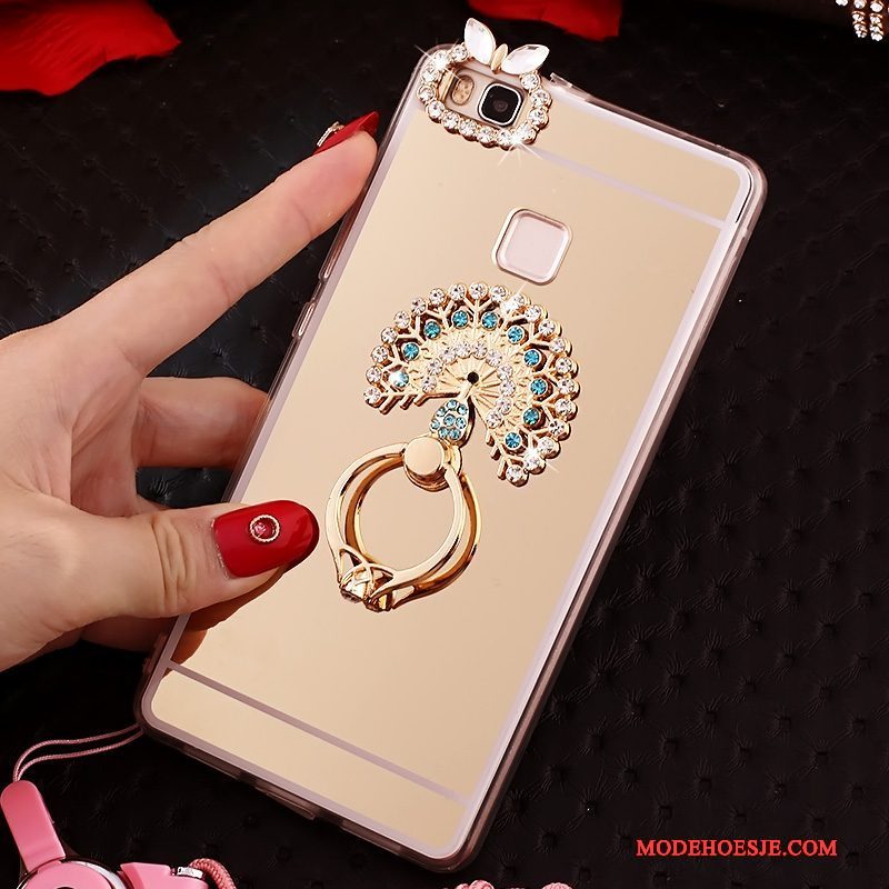 Hoesje Huawei Nova Zacht Anti-falltelefoon, Hoes Huawei Nova Siliconen Ring Roze