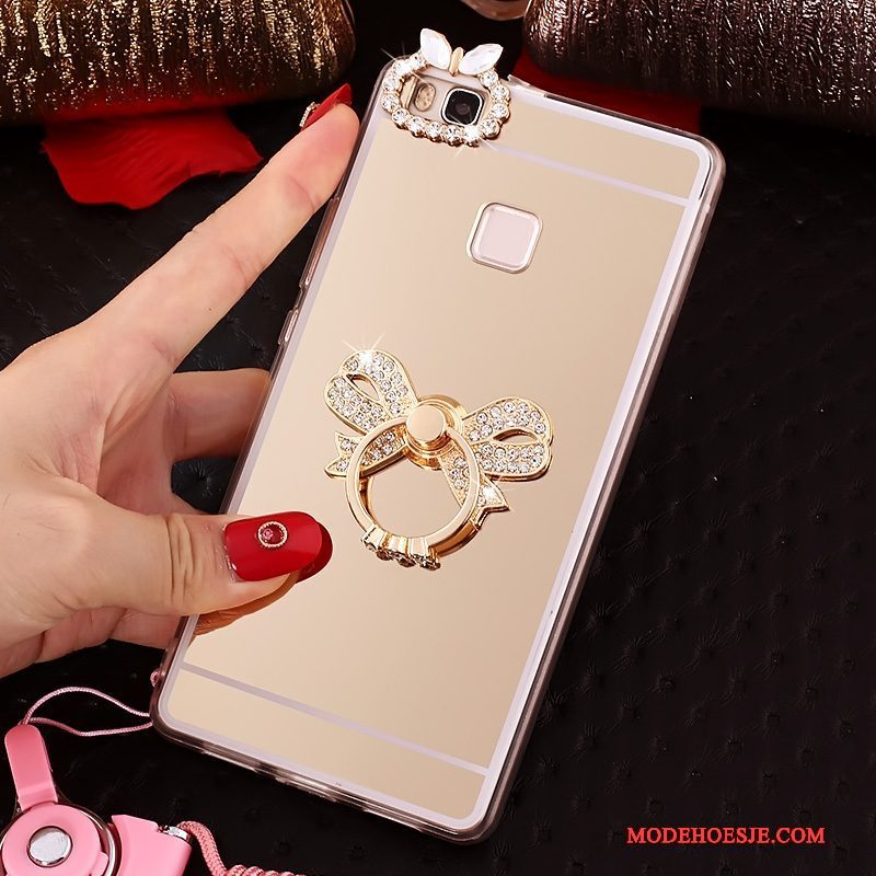 Hoesje Huawei Nova Zacht Anti-falltelefoon, Hoes Huawei Nova Siliconen Ring Roze