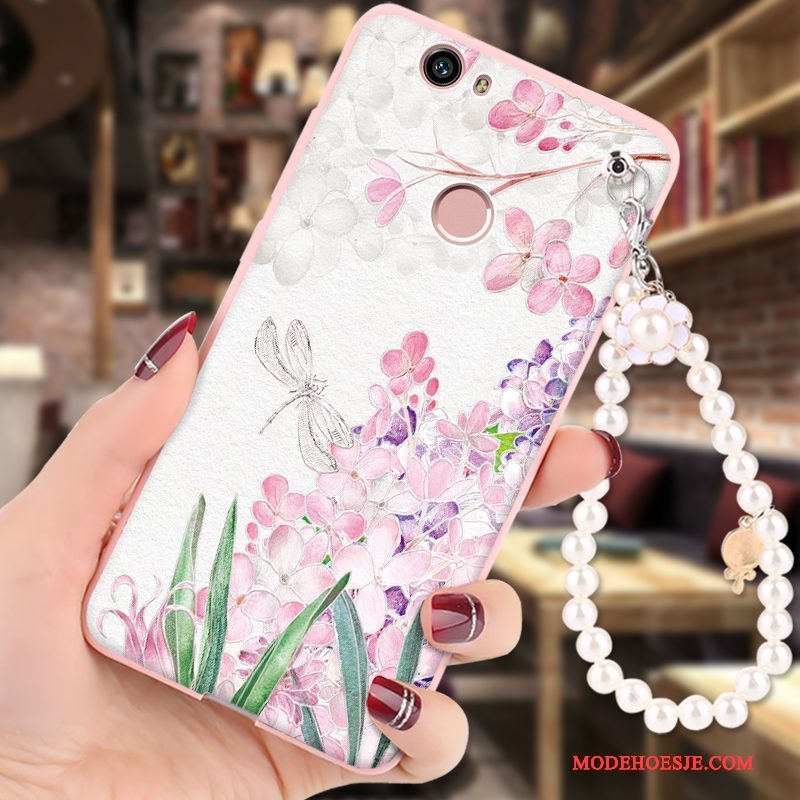 Hoesje Huawei Nova Zacht Hanger Roze, Hoes Huawei Nova Spotprent Telefoon Anti-fall