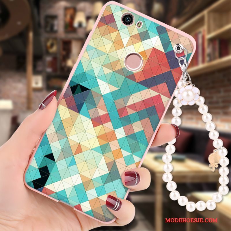 Hoesje Huawei Nova Zacht Hanger Roze, Hoes Huawei Nova Spotprent Telefoon Anti-fall