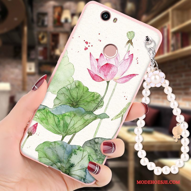 Hoesje Huawei Nova Zacht Hanger Roze, Hoes Huawei Nova Spotprent Telefoon Anti-fall