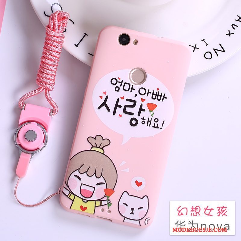 Hoesje Huawei Nova Zacht Mooie Anti-fall, Hoes Huawei Nova Bescherming Hangertelefoon