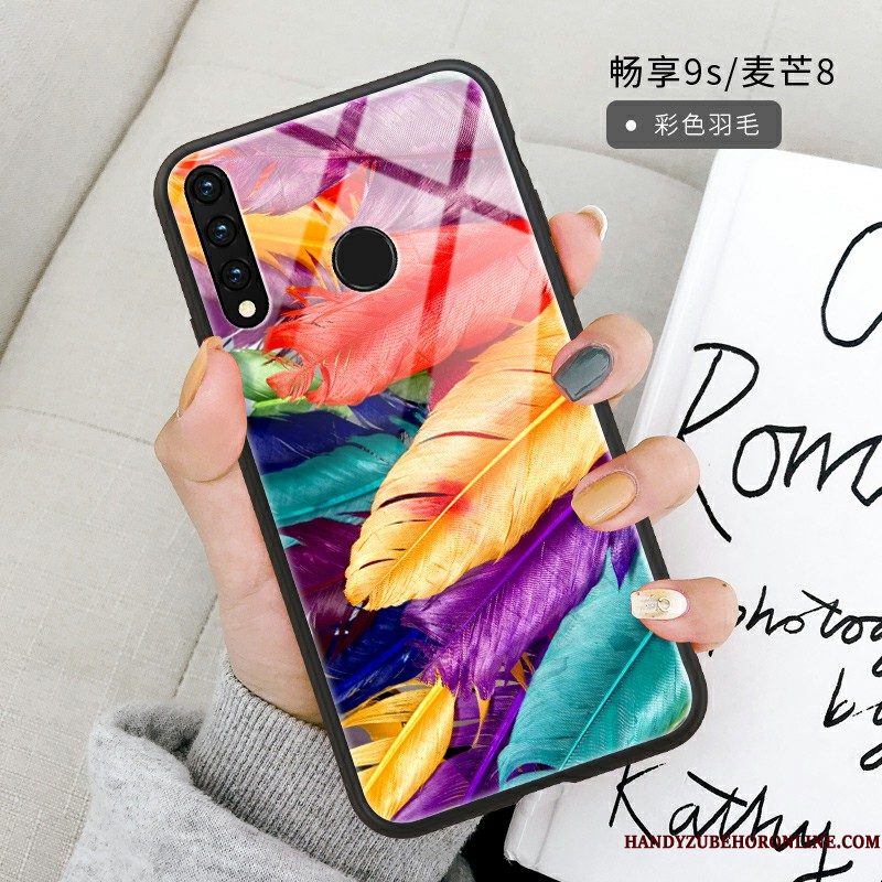 Hoesje Huawei P Smart+ 2019 Kleur Kunst Tempereren, Hoes Huawei P Smart+ 2019 Siliconen Anti-fall Spiegel