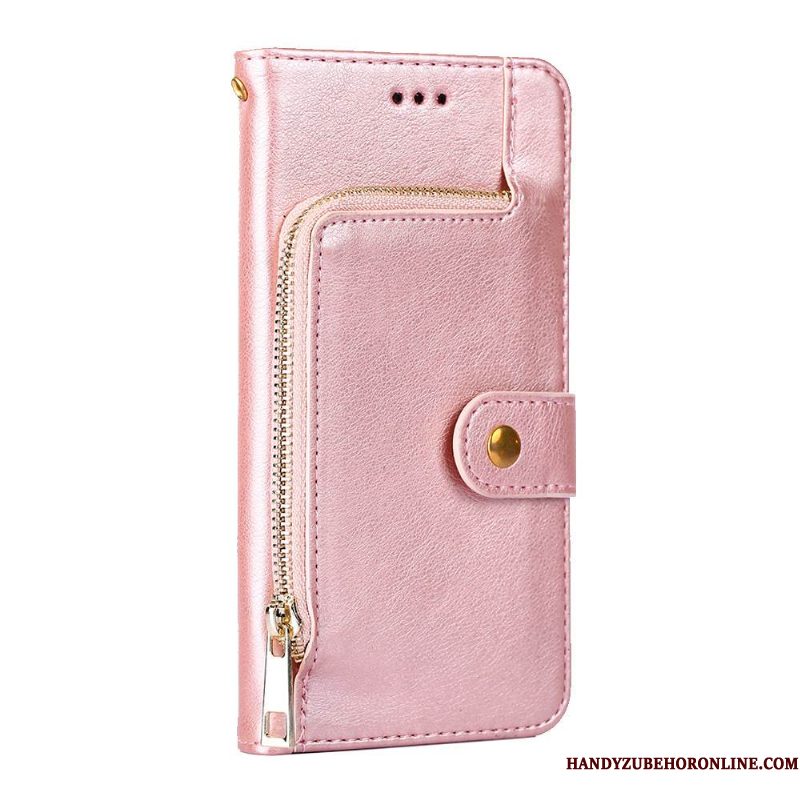 Hoesje Huawei P Smart+ 2019 Leer Telefoon Wind, Hoes Huawei P Smart+ 2019 Portemonnee Soort Aziatische Vrucht Zwart