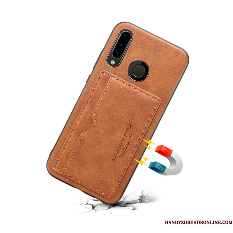 Hoesje Huawei P Smart+ 2019 Ondersteuning Anti-fall Rood, Hoes Huawei P Smart+ 2019 Zacht Lichte En Duntelefoon